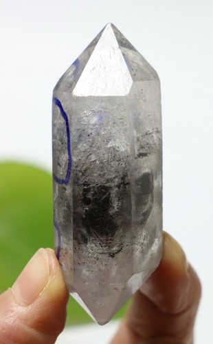 68g NATURAL HAVE MOVING Big Water Bubble+Quicksand Enhydro QUARTZ Point Crystal - Picture 9 of 17