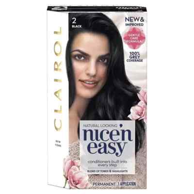 Clairol - Nice' n Easy - Permanente Haarfarbe - 2 schwarz