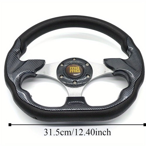 Universal steering wheel 315mm(12.4inches) PU mmoo racing Aluminum Frame - Picture 3 of 11