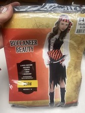 Halloween BUCCANEER BEAUTY COSTUME CHILD Size M/8-10