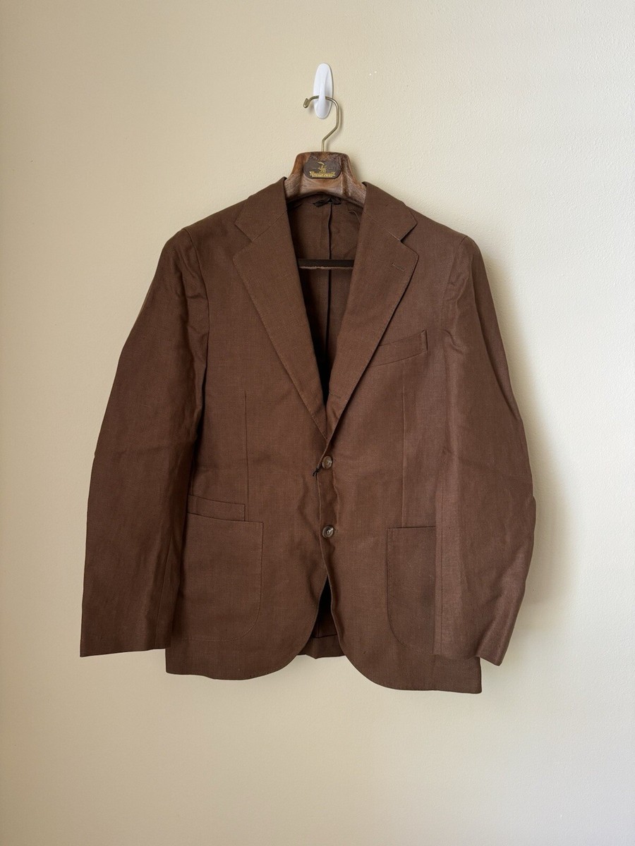 DRAKE'S LINEN FORESTIERE JACKET 38 DRAKE'S LINEN FORESTIERE JACKET