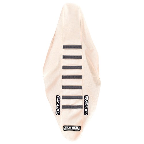 2021-2023 GASGAS MC EC 125-450 Seat Cover ALL WHITE / GREY RIBS #173 LOG0 - Picture 4 of 4