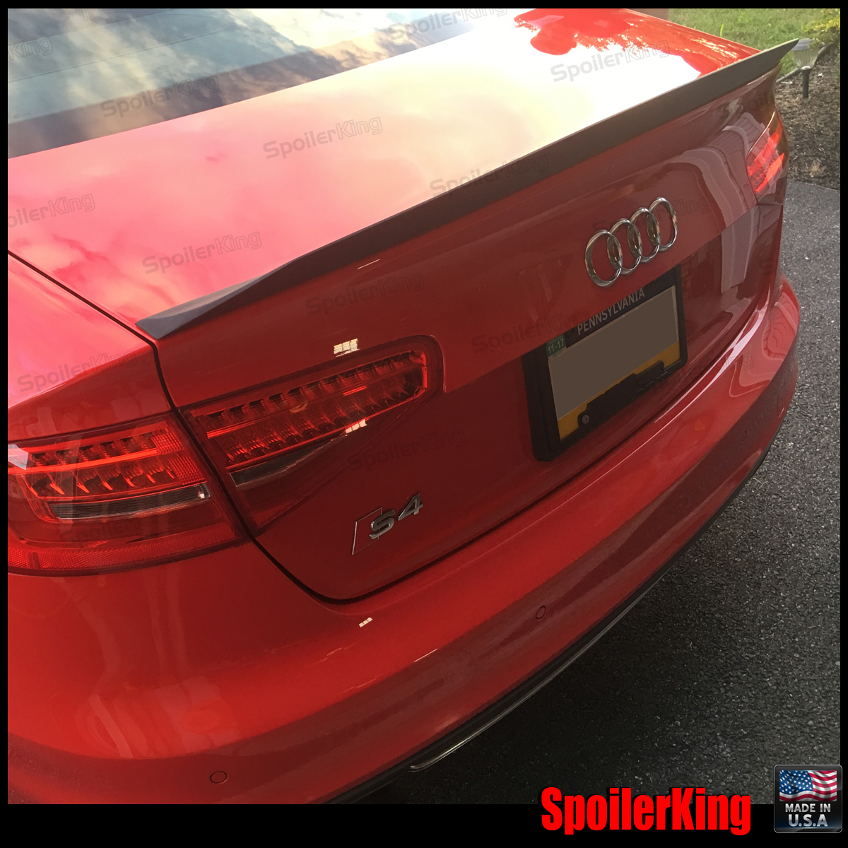 SpoilerKing Rear Trunk Duckbill Spoiler For Audi A6 / S6 2012-2018 - Unpainted Flat Black