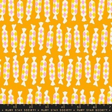 1/4 Yard 9x42 Ruby Star Society "Eye Candy" Diamond Candies Clementine Cotton