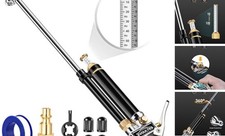 Heavy Duty Tire Inflator with Pressure Gauge, 16.5 Inch Extended Dual Head Air