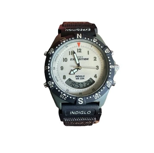 Timex Expedition Digi Analogue Vintage Quartz 50 MTWR Indiglo Day Date Watch