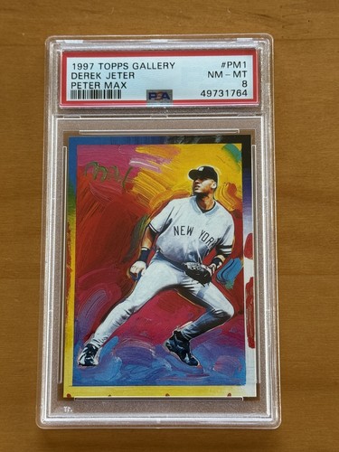 1997 Derek Jeter Topps Gallery Peter Max Serigraph PM1 PSA 8 Yankees HOF 