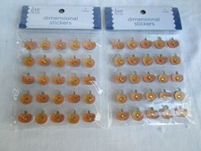 2 PK Halloween Dimensional Stickers, Small Pumpkins 50 pieces Total