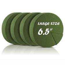 Floral Foam, 6.5'' Large Dry Wet Floral Foam Bricks Round for Artificial Fl...