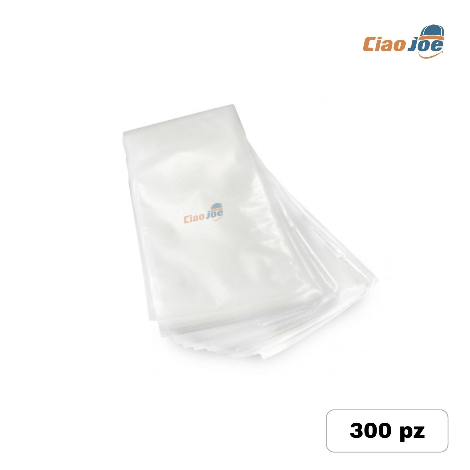 300 Bolsas Vacío Corrugado 17x25 para Alimentos Sobres 105 Micron en Relieve