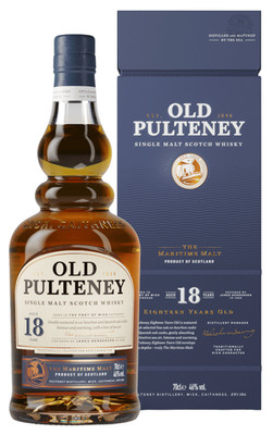 (204,16 /l) Old Pulteney 18 Years Single Malt Scotch Whisky 46% 0,7l Flasche
