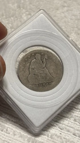 1854 - O Liberty Seated Quarter With Arrows XF Better Date Big O Variety