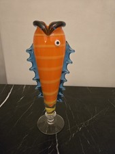 A  Striking Strömbergshyttan "Fish" art glass vase, designed by Anna Örnberg.