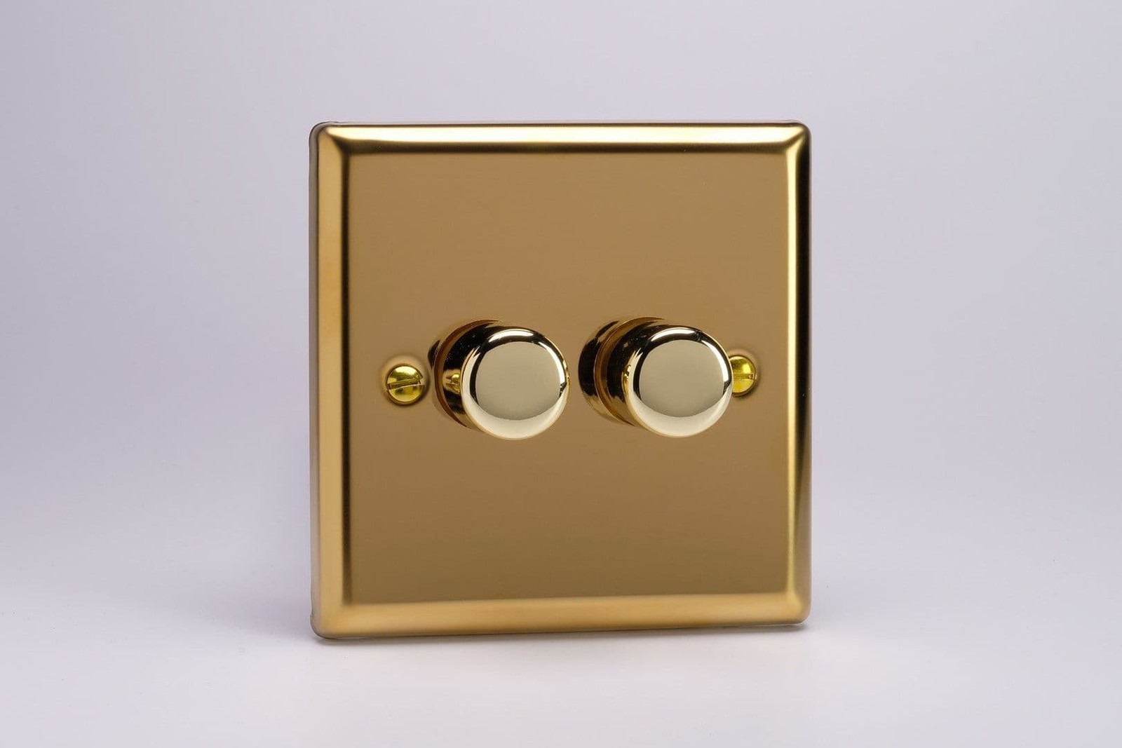 Varilight JVSM102 Victorian Brass 2 Gang V-Pro Smart Master WiFi LED Dimmer