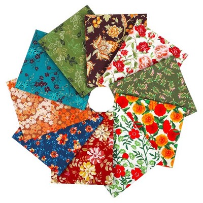 -25 Options- 100% Cotton Quilting Fabric Bundles 10pcs Fat Quarters 18 x21 -M...