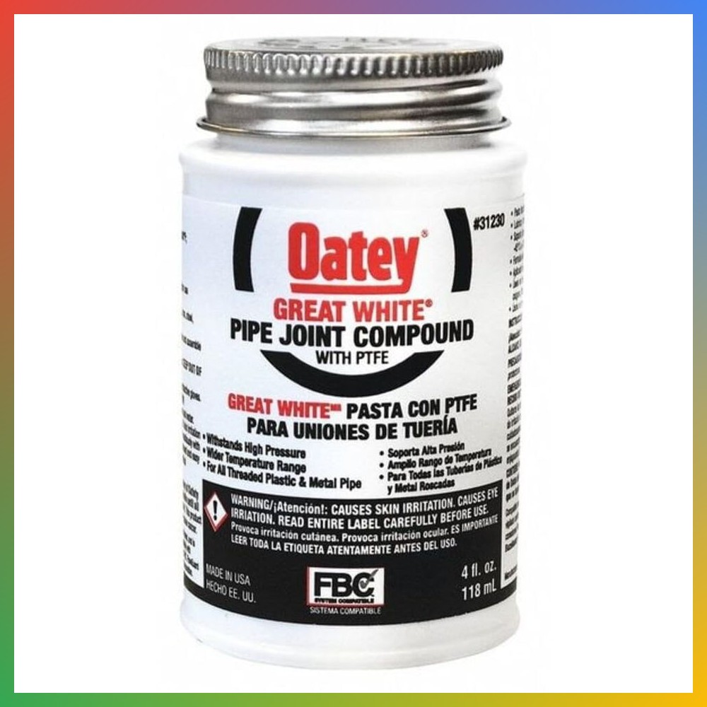 Pipe Thread Sealant 4 fl oz, Brush-Top Can, Great White Pipe Joint Compound