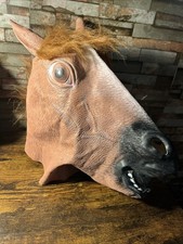 HORSE Head Latex Mask Halloween Costume Cosplay NEW