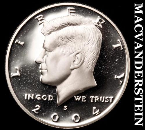2004-S Kennedy Half Dollar- Lustrous Silver Choice Gem Proof  #i3318