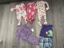 Lot Of Infant Girls Pajamas Carter  s Child Of Mine Size 12 Months