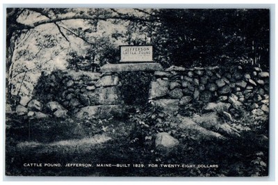 1949 Jefferson Maine ME, Cattle Pound For Twenty Eight Dollars Vintage Postcard