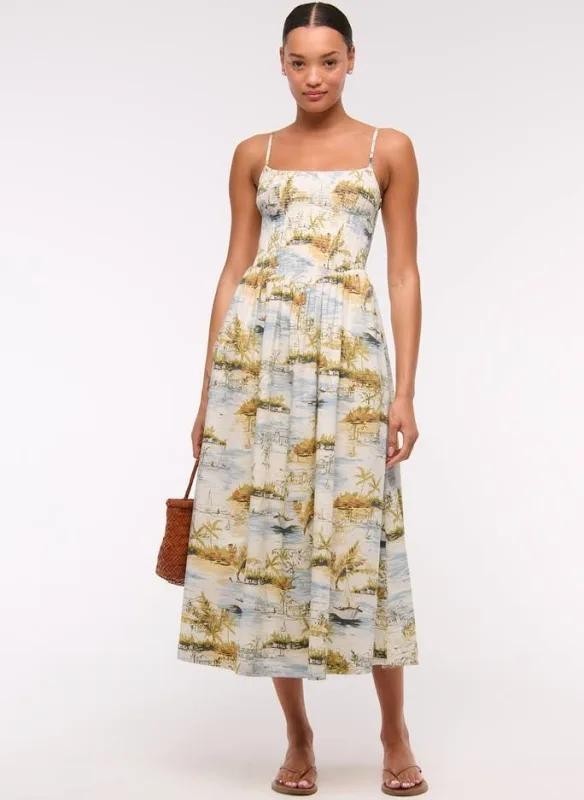 Summer Sundress for Women Cover Up Sleeveless Smocked Dress-image
