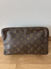 LOUIS VUITTON Clutch Bag Monogram Leather From Japan