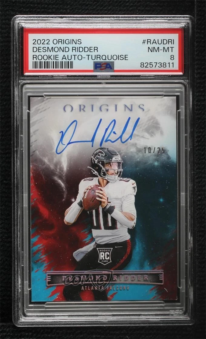 Desmond Ridder Panini Origins Rookie Autographs #RAUDRI Turquoise