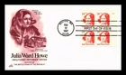 Dr Jim Stamps Julia Ward Howe Block First Day Cover ArtCraft Cachet