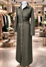 Zara Green Bohemian Flowy High Waisted Ruffle Oversized Dress-Size:S 8/10/12/14