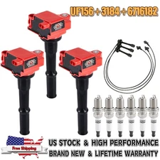 3x Ignition Coil UF156 Wires Set & 6 Spark Plug for Toyota Tacoma Tundra 3.4L V6