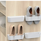 Wall-Mounted Shoe Rack Holder – Plastic Hanging Organizer