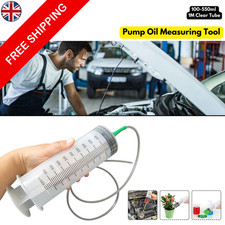 Large Capacity Syringe Reusable Pump Oil Measuring with 100-550ml 1M Clear Tube