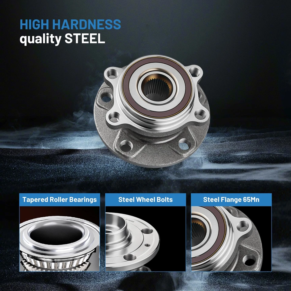 513253 2PCS Front Wheel Bearing Hub for 2012-2018 Audi A3 Quattro Q3 TT w/ABS Foto 3 de 4