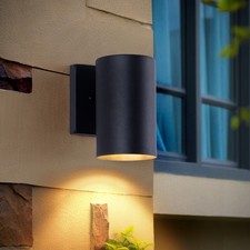 2 Pack 7 Outdoor Wall Light Black Exterior Cy...