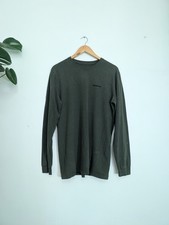 Patagonia Shirt Mens Long Sleeve Medium Regular Responsibili-Tee Green Logo Hike
