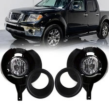 For Nissan Frontier 2005-2019 Metal Front Bumper Clear Fog Light Lamp W/ Bracket
