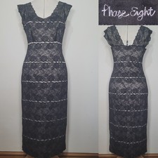 Phase Eight Black Lace Dress Size 10 Party Occasionwear 