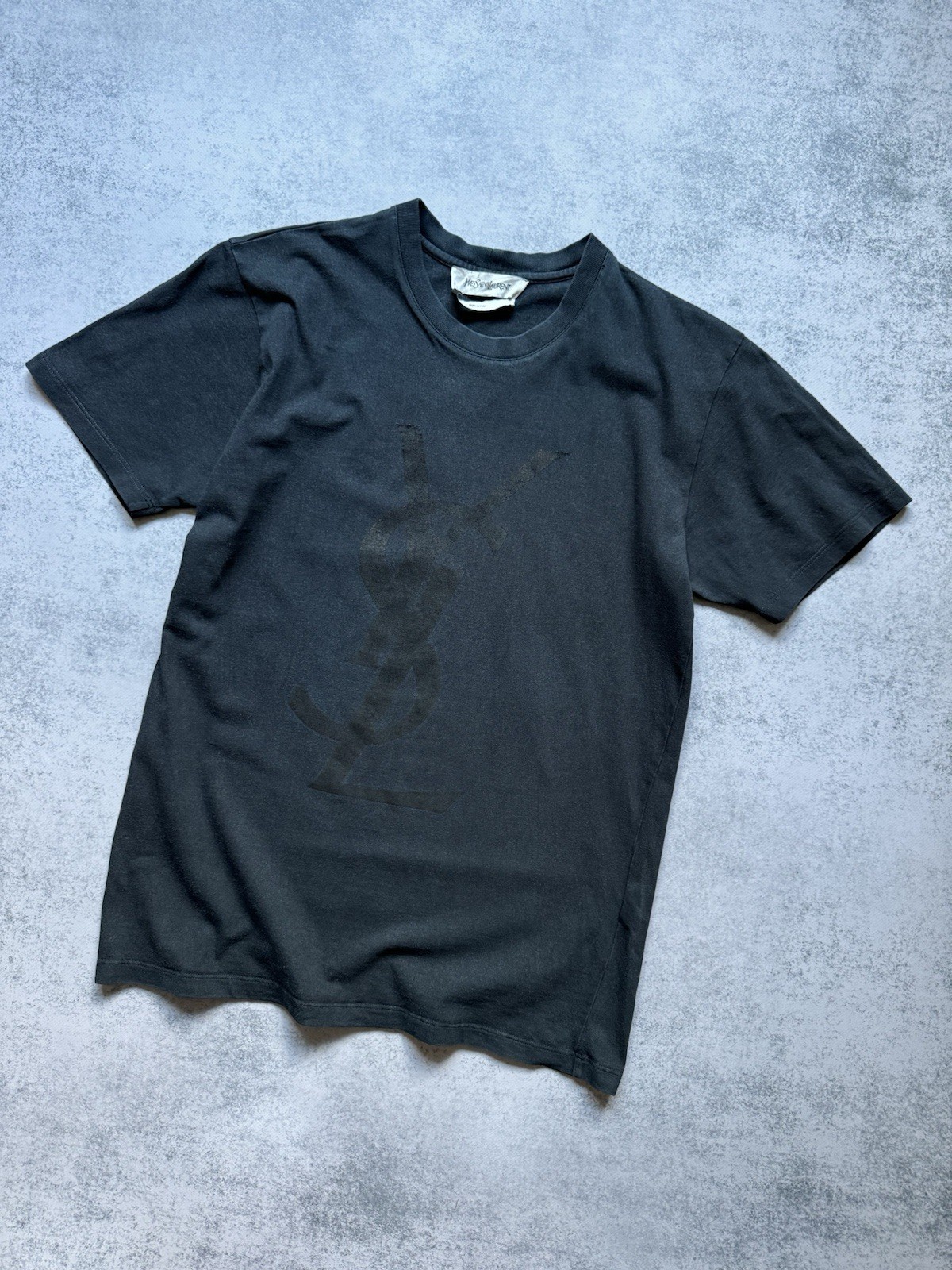 YVES SAINT LAURENT YSL RIVE GAUCHE di STEFANO PILATI T SHIRT SBIADITA UOMO TAGLIA M