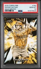 2018 Topps Fire #150 Shohei Ohtani Gold Minted PSA 10