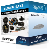 Towtec E-Satz 7Polig Fahrzeugspezifisch Passend für Opel Vectra B Fliessheck NEU