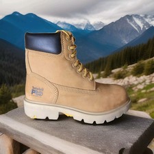 Timberland Pro SAWHORSE 6" Composite Safety Toe Work Boots Mens Size 3.5 Wheat