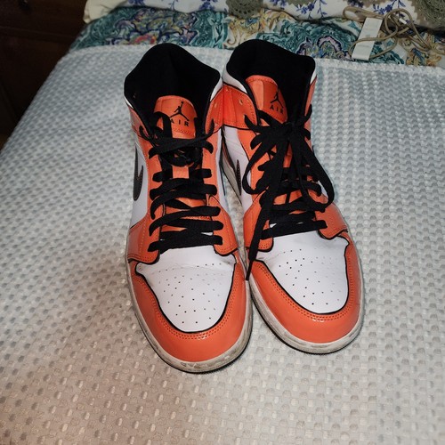 NIKE EUC MENS SZ 10.5 JORDAN 1 SE MID TURF ORANGE SNEAKER SHOES - Picture 2 of 8