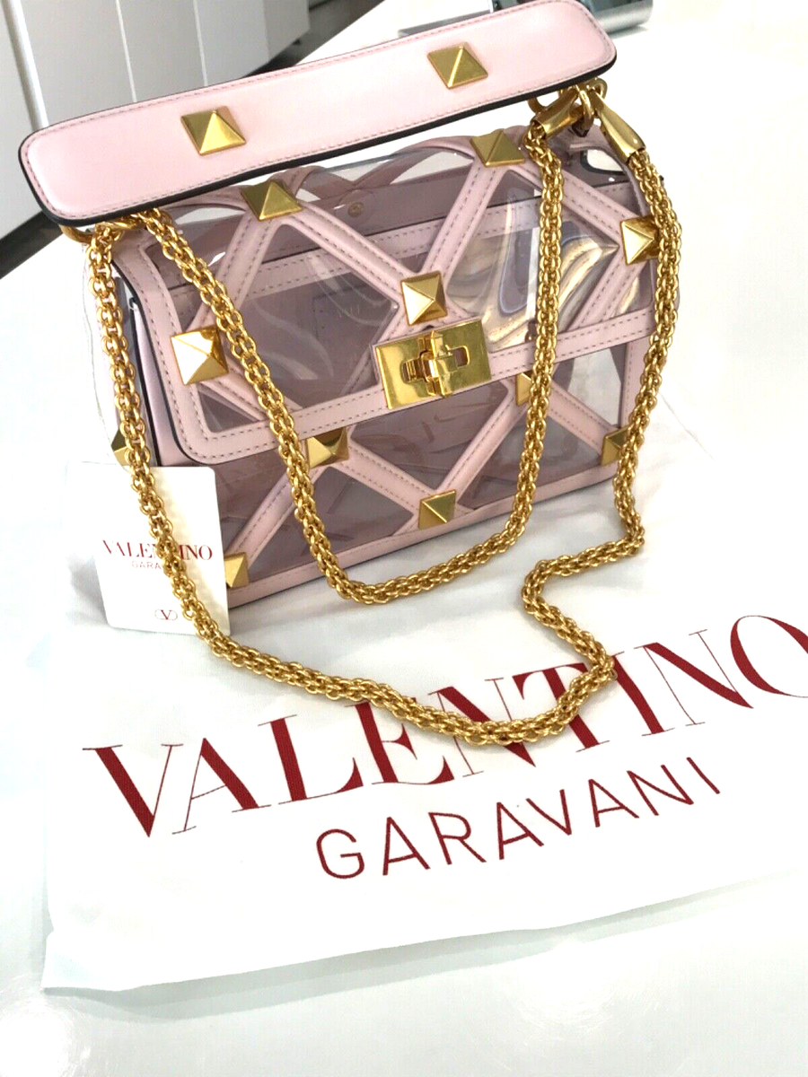 VALENTINO クリアPVCバッグ VALENTINO ヴァレンティノ クリアトート ハンドバッグ レザー