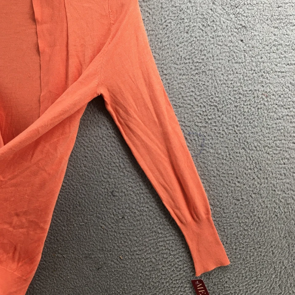 Cárdigan túnica suéter Merona para mujer XL coral naranja frente abierto informal NUEVO Foto 4 de 4