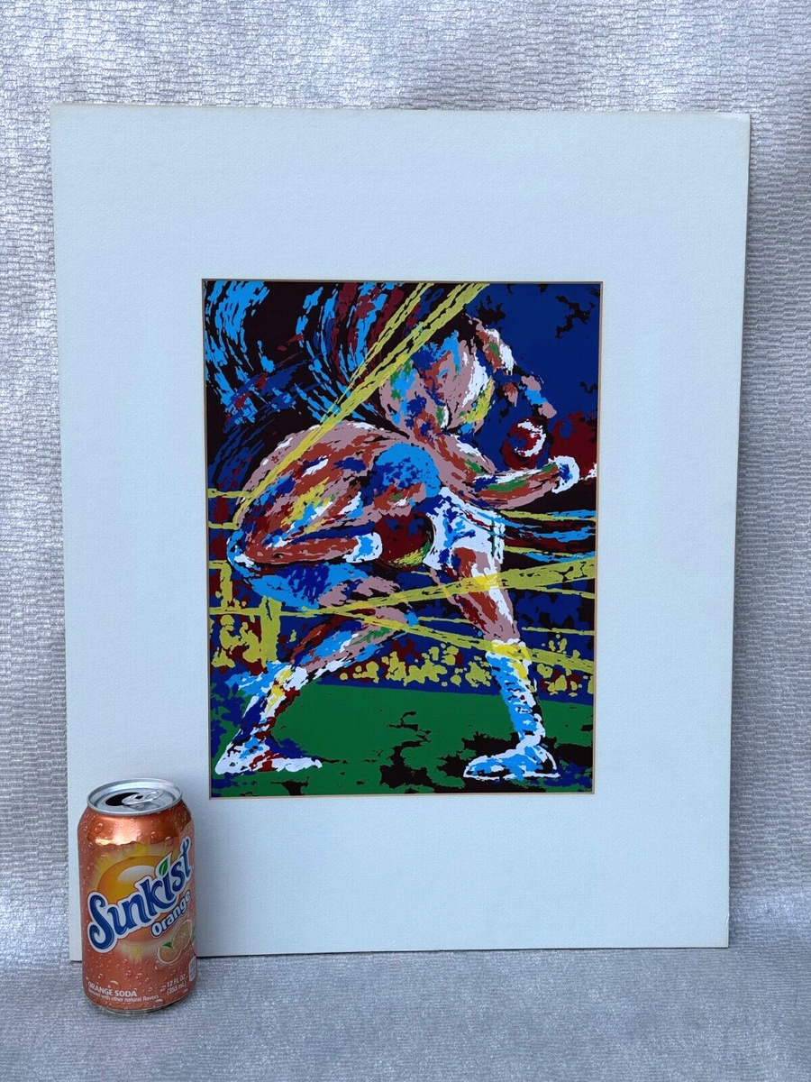 TED TAKAO TANABE SILKSCREEN SERIGRAPH BOXING FIGHT ALI KNOCKOUT