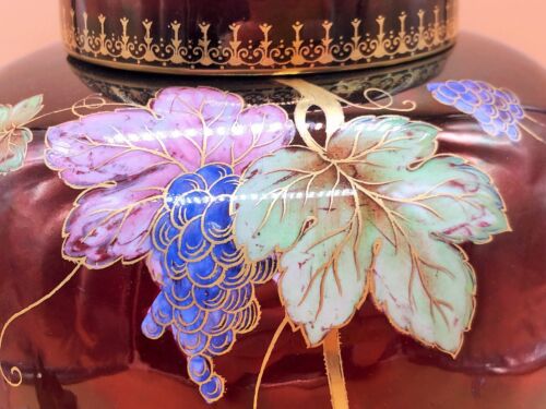 Carlton Ware Rouge Royale Kingfisher & Vine hand painted ginger/temple jar. 4391 - Picture 4 of 9