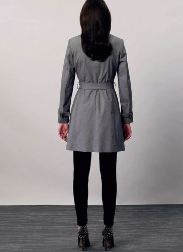 Vogue Outerwear Schnittmuster V8884 Zweireiher Mantel Jacke Gürtel 6-14/14-22 - Bild 5 von 9