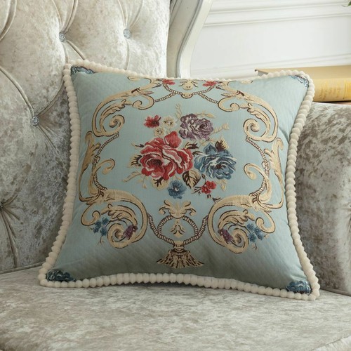Retro Embroidery Pillow Case Throw Sofa Cover Cushion Home Decor Floral Vintage - Picture 10 of 20