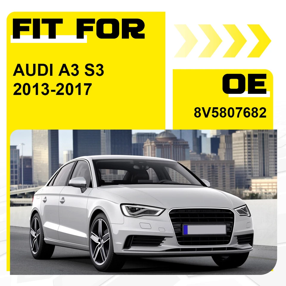 For Audi S3 A3 2013-17 Black Front Passenger Side Fog Light Cover Lamp 8V5807682 - Image 2 of 4