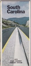 1974 Official State Issue Road Map Of South Carolina